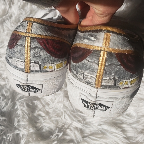 Hand Painted Fall Out Boy Cork Tree Vans - Picture 4 of 8